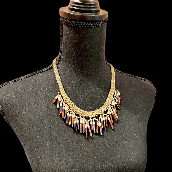 N301 Bora Fringe Stella & Dot Necklace - Picture 2 of 9